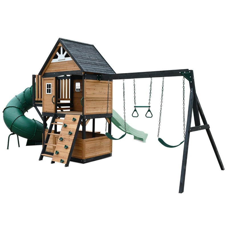 Lifespan Claremont Swing Set & Playground with 2.2m Slide - Pastel Green Lifespan Claremont Swing Set & Playground with 2.2m Slide - Pastel Green