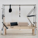 Lifespan Fitness Contour Cadillac Pilates Reformer with Full Trapeze Table (Beige)