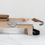 Lifespan Fitness Contour Folding Wooden Pilates Reformer Machine (Espresso)