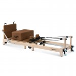 Lifespan Fitness Contour Folding Wooden Pilates Reformer Machine (Espresso)