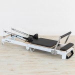 Lifespan Fitness Contour Pro Folding Aluminum Pilates Reformer Bed Set (Black)