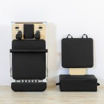 Lifespan Fitness Contour Pro Folding Aluminum Pilates Reformer Bed Set (Black)