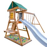 Lifespan Birmingham Swing Set & Play Centre with 2.2m Slide - Pastel Blue