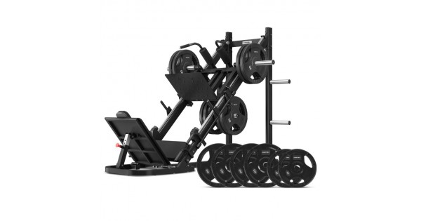 LSG GLP100 Seated Leg Press & Hack Squat Machine with 100kg Olympic Tri ...