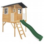 Lifespan Burleigh Cubby House with 2.2m Slide - Green