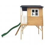 Lifespan Burleigh Cubby House with 2.2m Slide - Green
