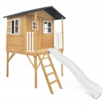 Lifespan Burleigh Cubby House with 2.2m Slide - White