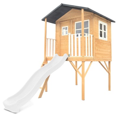 Lifespan Burleigh Cubby House with 2.2m Slide - White