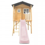 Lifespan Burleigh Cubby House with 2.2m Slide - Pastel Pink Lifespan Burleigh Cubby House with 2.2m Slide - Pastel Pink