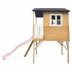 Lifespan Burleigh Cubby House with 2.2m Slide - Pastel Pink Lifespan Burleigh Cubby House with 2.2m Slide - Pastel Pink