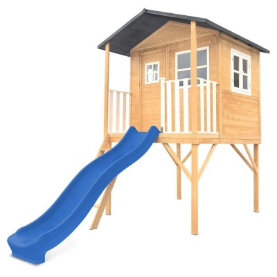 Lifespan Burleigh Cubby House with 2.2m Slide - Blue