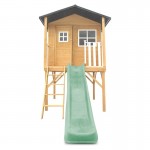 Lifespan Burleigh Cubby House with 2.2m Slide - Pastel Green