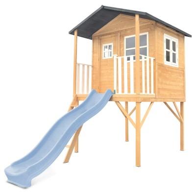 Lifespan Burleigh Cubby House with 2.2m Slide - Pastel Blue
