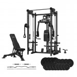 Lifespan Cortex PR-5 Folding Power Rack with 90kg Endurashell Weight, Bar & Bench Set