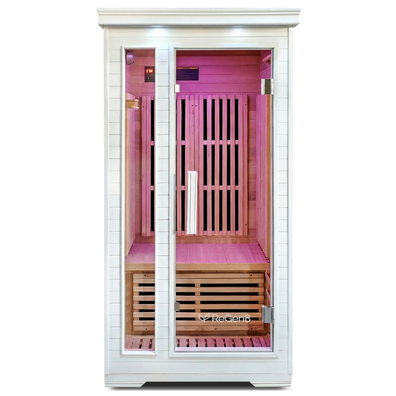 ReGen8 Solo V2 - 1 Person Infrared Sauna (White) ReGen8 Solo V2 - 1 Person Infrared Sauna (White)