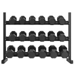 Lifespan Cortex 360kg Hex Dumbbell Set 10kg-30kg (9 pairs)