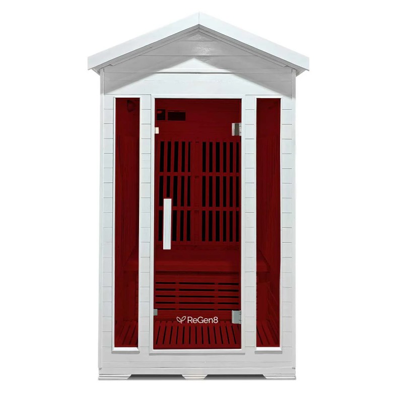 ReGen8 Duo Outdoor – 2 Person Infrared Sauna (White) ReGen8 Duo Outdoor – 2 Person Infrared Sauna (White)