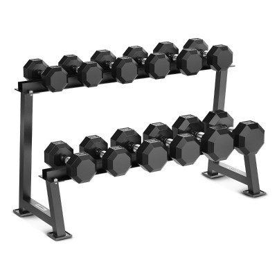 Lifespan Cortex 270kg Hex Dumbbells Set with Stand 10kg-35kg (6 pairs)