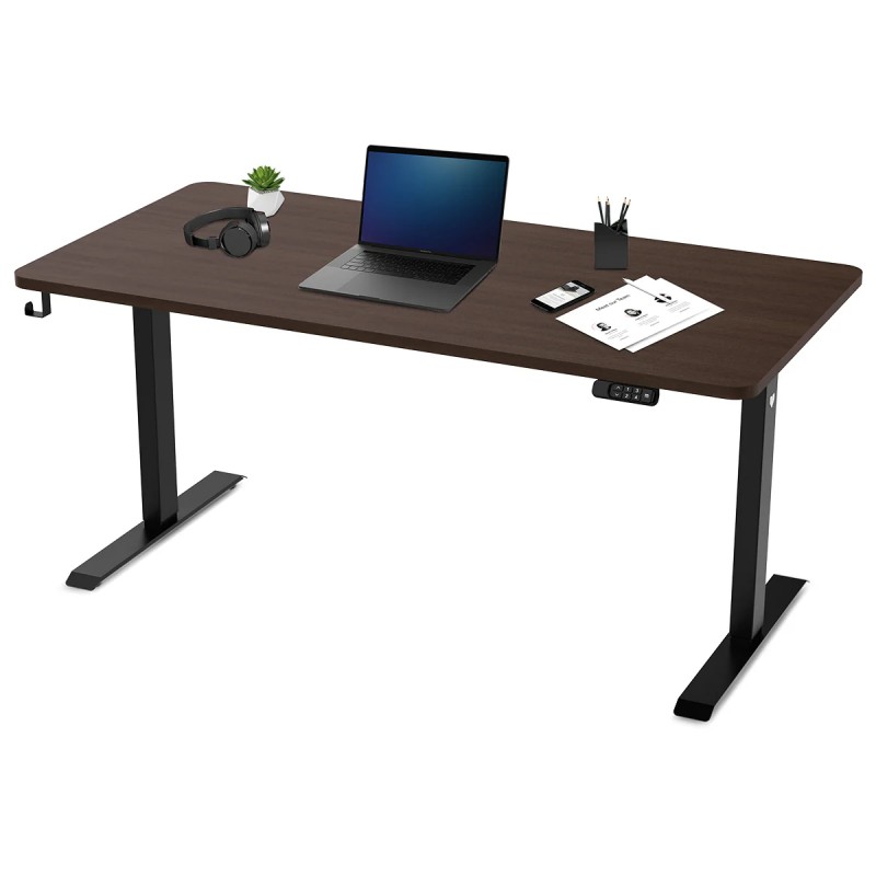 Lifespan ErgoDesk Electric Standing Desk 160cm (Walnut/Black) Lifespan ErgoDesk Electric Standing Desk 160cm (Walnut/Black)