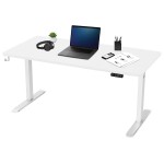 Lifespan ErgoDesk Electric Standing Desk 160cm (White/White)
