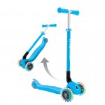 Globber PRIMO Foldable with Lights Complete Scooter - Sky Blue Globber PRIMO Foldable with Lights Complete Scooter - Sky Blue