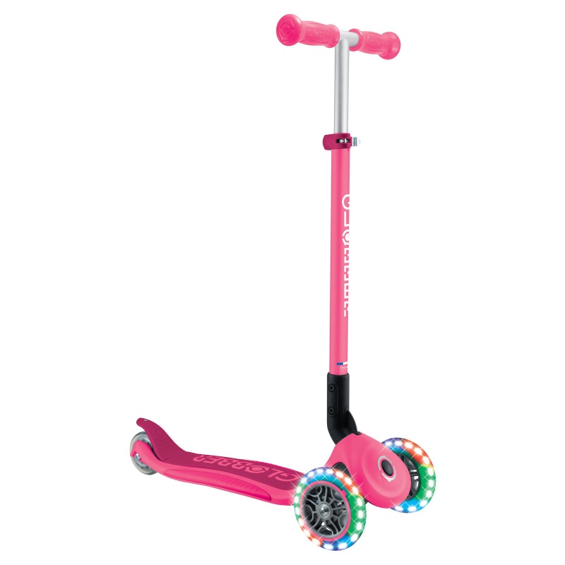 Globber PRIMO Foldable with Lights Complete Scooter - Fuchsia Globber PRIMO Foldable with Lights Complete Scooter - Fuchsia