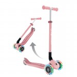 Globber PRIMO Foldable with Lights Complete Scooter - Pastel Pink