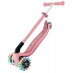 Globber PRIMO Foldable with Lights Complete Scooter - Pastel Pink