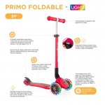 Globber PRIMO Foldable with Lights Complete Scooter - Pastel Pink