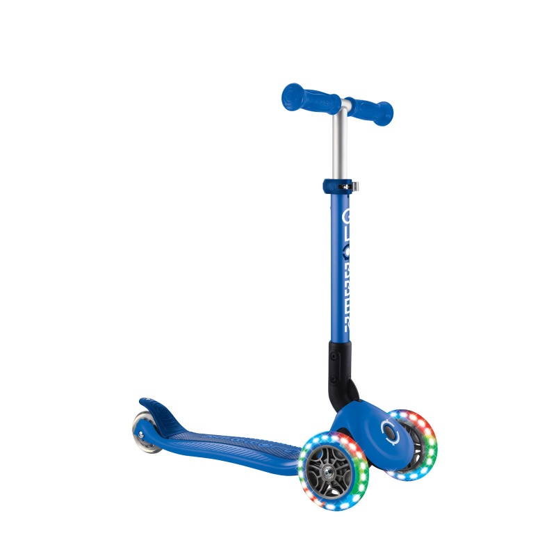 Globber Junior Foldable Lights Complete Scooter - Navy Blue Globber Junior Foldable Lights Complete Scooter - Navy Blue