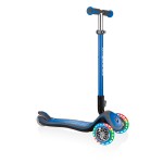 Globber Elite Deluxe with Lights Folding Scooter Navy Blue