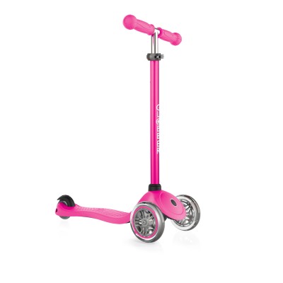 Globber 3 Wheel Primo Plus Adjustable Height Scooter - Neon Pink