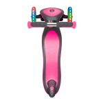 Globber Elite Deluxe with Lights Folding Scooter - Deep Pink