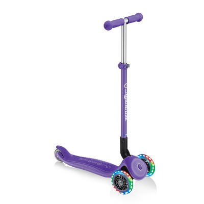 Globber Primo Foldable Plus Scooter with Light Up Wheels - Violet