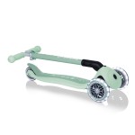 Globber PRIMO ECOLOGIC Foldable Scooter with Lights - Pistachio