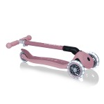 Globber PRIMO ECOLOGIC Foldable Scooter with Lights - Berry