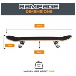 Rampage Skate Mist Fade 8" Complete Skateboard