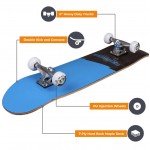 Rampage Skate Plain Third Complete Skateboard 7.75" - Blue / Black Stain