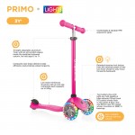Globber Primo V2 Scooter with Lights and Griptape - Purple / Pastel Pink