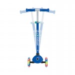 Globber Primo V2 Scooter with Lights and Griptape - Navy Blue/ Emerald Green