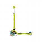 Globber Primo V2 Scooter with Lights and Griptape - Lime Green / Navy Blue