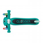 Globber Primo V2 Scooter with Lights and Griptape - Emerald Green / Mint