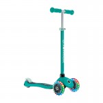 Globber Primo V2 Scooter with Lights and Griptape - Emerald Green / Mint
