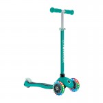 Globber Primo V2 Scooter with Lights and Griptape - Emerald Green