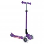 Globber Elite Primo Fold Plus Lights Scooter - Purple / Pastel Pink