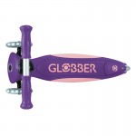 Globber Elite Primo Fold Plus Lights Scooter - Purple / Pastel Pink