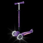 Globber Elite Primo Fold Plus Lights Scooter - Purple / Pastel Pink