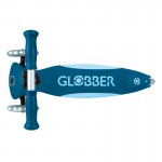 Globber Elite Primo Fold Plus Lights Scooter - Petrol Blue / Light Blue Globber Elite Primo Fold Plus Lights Scooter - Petrol Blue / Light Blue