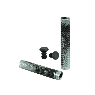 Grit Handlebar Scooter/Bike Grips - Black/Metalic Silver