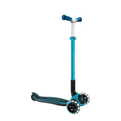 Globber Ace 3 Wheel Scooter with Lights - Aqua